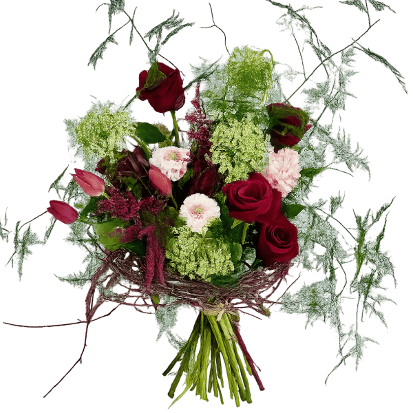 Ramo de rosas con estructura