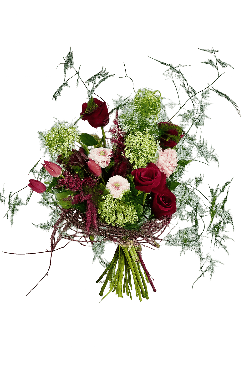 Ramo de rosas con estructura